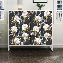 Wallpapers Floral Peel And Stick Wallpaper Rose Flower Self Adhesive Removable Contact Paper For Home Cabinet Decor Drawer Liner