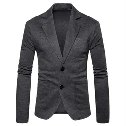 Giacca blazer casual solida da uomo 2019 Business casual Colletto rovesciato Giacca blazer da uomo basic Cappotto blaser masculino12069