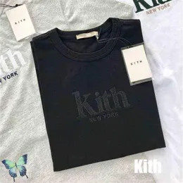 Bordado kith camiseta oversize das mulheres dos homens nova york t camisa de alta qualidade 2021 casual verão topos t g1217230e