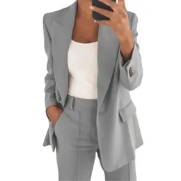 Women's Knits Tees Casual Blazer Coat Spring Autumn 2023 Temperament Slim Suit Jacket Office Lady Solid Blazers Tops Plus Size 5XL 231016