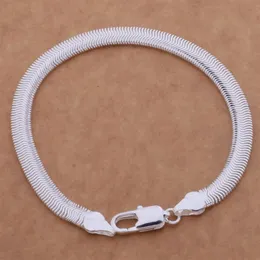 con numero di tracciamento Top Bracciale in argento 925 6M Bracciale con catena a serpente piatto Gioielli in argento 20 pezzi lotto economico 1562302i