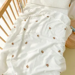 Blankets Swaddling Pure Cotton Quilted Baby Embroidery Infant Kids Comforter Case Kindergarten Children Duvet Cover 2-in-1 Duvet Cover/Blanket 231017