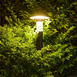 Illuminazione da giardino Lampada da percorso per esterni a LED solare nera da 3,7 Watt (3000K/6000K)