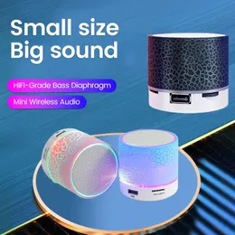 Taşınabilir Hoparlörler Bluetooth Hoparlör Mini Kablosuz Hoparlör Çatlak LED TF Kart USB Subwoofer MP3 Müzik Ses Sütunu PC Cep Telefonu 231017