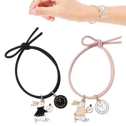 Hair Clips Matching Bracelets For Couples His And Hers Mutual Attraction Cartoon Clock Bracelet