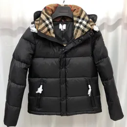 luxurys womens down coat冬の温かい文字グリッドフード付きパーカーアウトウェアデザイナークラシックウォームトップジャケット2色の格子縞のパターンダウンジャケット