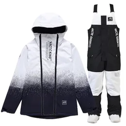 Outros artigos esportivos de alta qualidade Homens Mulheres Snowboard Terno Jaqueta e Calças Bib Inverno Quente Impermeável Ski Outfit Mountain Snowsuit 2023 231017