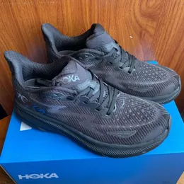 Sapatos HK Sapatos de corrida ao ar livre Bondi 8s New Clifton 9 tênis de corrida originais puro com solas grossas aumentou a absorção leve de choque leve para homens mulheres