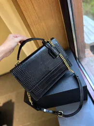 Klassisk orm hudmönster solnedgångar mode shopping satchels axelväskor totes handväska läder crossbody messenger väskor lyxdesigner purses svart plånbok