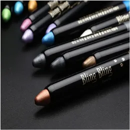 Eye Shadow 15 Färger Pearlescent Eyeshadow Pencil Waterproof Long Larter Glitter Shimmer Pen Eyeliner Stick Eyes Makeup Tools 231017