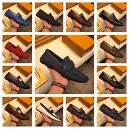 40 Style L Cowhide Shoe Luxury Men loafer Designer äkta läder skoess svart gula mjuka mäns kausalskor man loafers märke