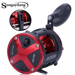 Baitcasting Reels Sougayilang DTR-30 Trolling Drum Fishing Reels Left/Right Hand 31BB High Quality Trolling Drum Sea Fishing Reel Max Drag 28kg 231017