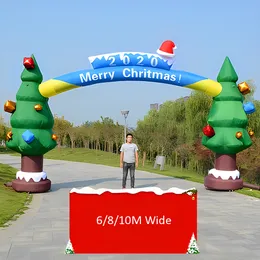 10 styles Giant Inflatable Santa Claus Archway Air Blow Christmas Event Entrance Arch Ornament Interior Outdoor Advertising