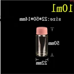 Barattoli di vetro da 22 * 50 * 14mm da 10 ml con tappo in plastica Contenitori per bottiglie vuote trasparenti 100 pezzi / lottobuona quantità Utbeg