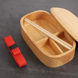 Bento Boxes Senior double-layer Japanese bento box lunch box student compartment lunch wooden lunch box sushi box 231013