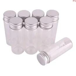 50pcs Rozmiar 22*60 mm 14 ml przezroczyste szklane perfumy butelki przyprawowe małe słoiki fiolki z srebrną zakrętką