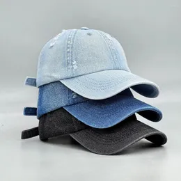 Ball Caps 2023 Summer Blank Make Old Holes Baceball Dżinsy Baseball Hats Outdoor Sports Man Man Snapback Denim