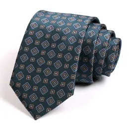 Boyun bağları marka iş işi kravat yüksek kaliteli geometrik ekose 7cm kravat erkekler için moda resmi beyefendi arzusu hediye kutusu 231013
