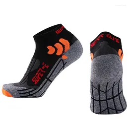 Men's Socks 5 Pairs Sports Running Breathable Sweat Absorbing Anti Friction Quick Drying Outdoor Short Size 39-45