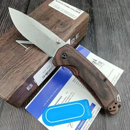 EDC BM 15031 HUNT North Fork Katlanır Dış Taktik Bıçak Avı Hayatta Kalma Cep Bıçakları Ahşap Tutma Kamp Kendini Savunma Araçları