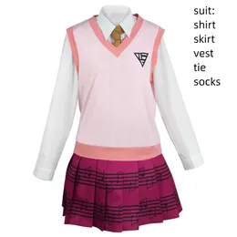 Neues Cosplay -Spiel Dangan Ronpa Danganronpa gegen Killing Harmony Kaede Akamatsu Cosplay Kostüm anime School JK Uniform Halloween Anzug 925