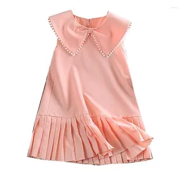 소녀 드레스 패션 여름 아기 드레스 공주 핑크 우아한 귀여운 활 의류 캐주얼 아이 복장 어린이 옷 부티크