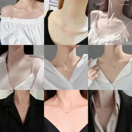 Hänghalsband trendig fjärilsmåne för kvinnor damer tjej kristall smycken choker sommar jubileum kärlek present koreansk stil