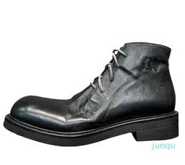 Rétro hommes bottes de créateur en cuir véritable homme botte d'extérieur désert hommes formateurs plate-forme