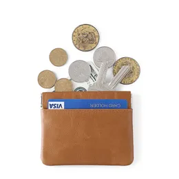 Schlanke, minimalistische Geldbörsen mit Vordertasche aus echtem Leder, RFID-blockierendes Portemonnaie, Kreditkartenetui, Kartenhalter