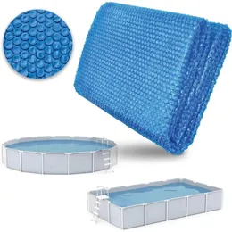 Luftinflationsleksak Swimming Pool Cover Rectangular/Round Pool Bubble Cover Värmeisolering Dammtät duk för poolfilt Pool Tillbehör 231017