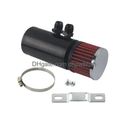 High Quality 0.5L Brushed Baffled Oil Catch Tank Can With Breather Filter Aluminum 10An Round Drop Delivery