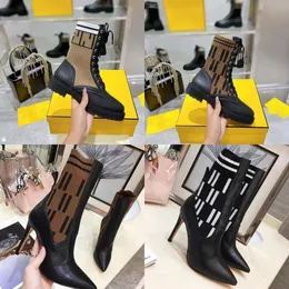 Designerski buty kostki skórzane motocykl koronki upnie Martin High Booties zimowe hafty regulowane paski płócienne zamek błyskawiczny Chelsea czarny brązowy wzór