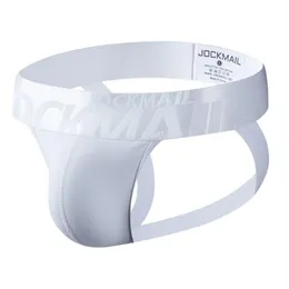 2pcs jockmail الضيق رجال الملابس الداخلية ثونغ jockstrap القطن التنفس الشبكة jock حزام homme slip stration سلسلة homens مثلي الجنس القضيب pouc207j