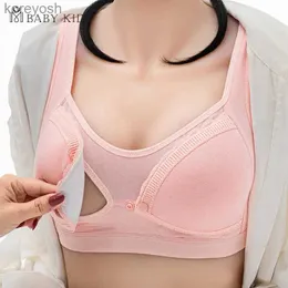 Intimo premaman Reggiseno da allattamento in puro cotone Taglia grande Senza anello in acciaio Intimo premaman Fibbia anteriore Alimentazione Sottile e traspirante Reggiseno a tubo per gravidanzaL231017