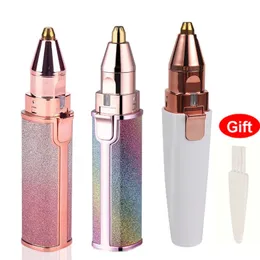 Eyebrow Trimmer Electric Makeup Epilator Pen USB Mini Hair Shaver Remover Portable Painless Body Lipstick 231016