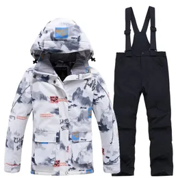 Other Sporting Goods Children s Snow Suit Wear Outdoor Waterproof Windproof Warm Costume Winter Snowboarding Ski Jacket Strap Pant Boys and Girls 231017