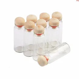 Transparente Glasgefäße mit Hartholz, 14 ml, leere Flaschen, zum Basteln als Geschenk, 100 Stück, gute Menge Oxuhx