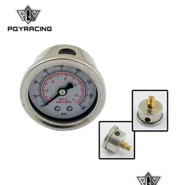 Yarış-Yakıt Basıncı Göstergesi Sıvı 0-100 Psi / 0-160psi Yağ Siyah / Beyaz Yüz PQY-OB33 Damla Teslimat