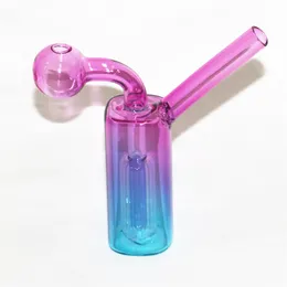 Pyrex Thick Glass Bubbler Oil Burner Mini Hookahs Water Bong Pipesポータブルドライハーブタバコツールアクセサリー
