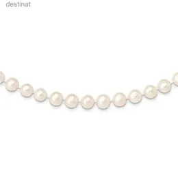 Pendant Necklaces 14 Karat Yellow Gold 9-10mm White Near Round Freshwater Cultured Pearl NecklaceL231017