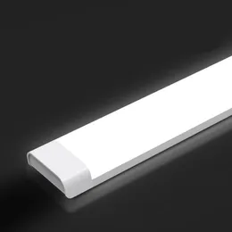 LED BATTEN 램프 2FT 60cm 38W 57W AC85-265V 통합 트립 루프 튜브 조명 100lm/w PF0.9 5500K 선형 전구 냉각 흰색 따뜻한 5000K 조명 공장에서 직접 판매
