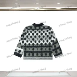 xinxinbuy Felpa con cappuccio da uomo firmata Felpa con cappuccio Cardigan Parigi striscia Stampa lettera donna nero albicocca giallo bianco S-XL