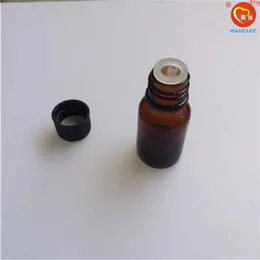 10ml Mini Amber Cam Şişeler Sızdırmaz Durdurucu Sıvı Kavanozları Esansiyel Yağ 24 PCS/LOTGOOD ADSTY UWBLT