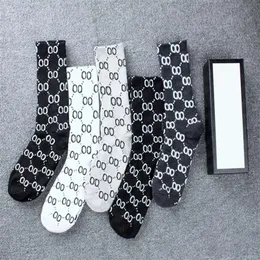 Women Sports Long Socks Fashion High Quality Womens and Mens Stocking Letter g sock chaussettes de marque luxe with box218o