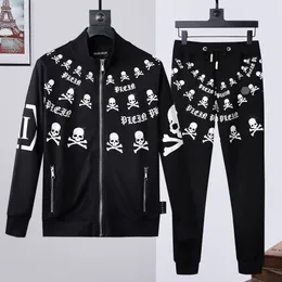 Plein Bear Men 's Hoody Tracksuit 상단 바지 육각형 트랙 슈트 남성 후드 후드 캐주얼 트랙 슈트 조깅하는 재킷 바지 세트 스포츠 정장 71179