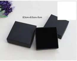 Wysokiej jakości biżuteria Prezent i pudełka detaliczne Czarne Kraft Pakowanie Bransoletka Naszyjnik Pierścień Pierścień Uchodnie