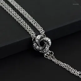 Algerian loveknot halsband Vesper Lynd Casino Royale Bond Girl Love Knot Necklace Vintage Silver Plated Women Jewelry1325w