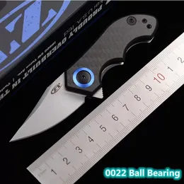 Null Toleranz ZT0022 Mini Flipper Messer 1,8'' CPM-20CV StoneWashed Klinge Carbon Faser + Titan Griffe Outdoor Taschenmesser ZT 0022 0707 EDC Werkzeuge
