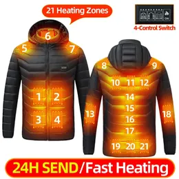 Men's Jackets Heated For Men And Women Usb Electric Hoodie Winter Heating Clothing Warming Hunting Coat Rechargeable 231018