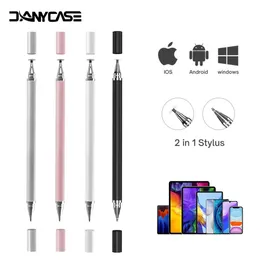 Inne tablet PC Akcesoria 2 w 1 Universal Stylus Pen do mobilnego Android iOS Telefon IPad Rysowanie pojemnościowe dotyk ekranu 231018